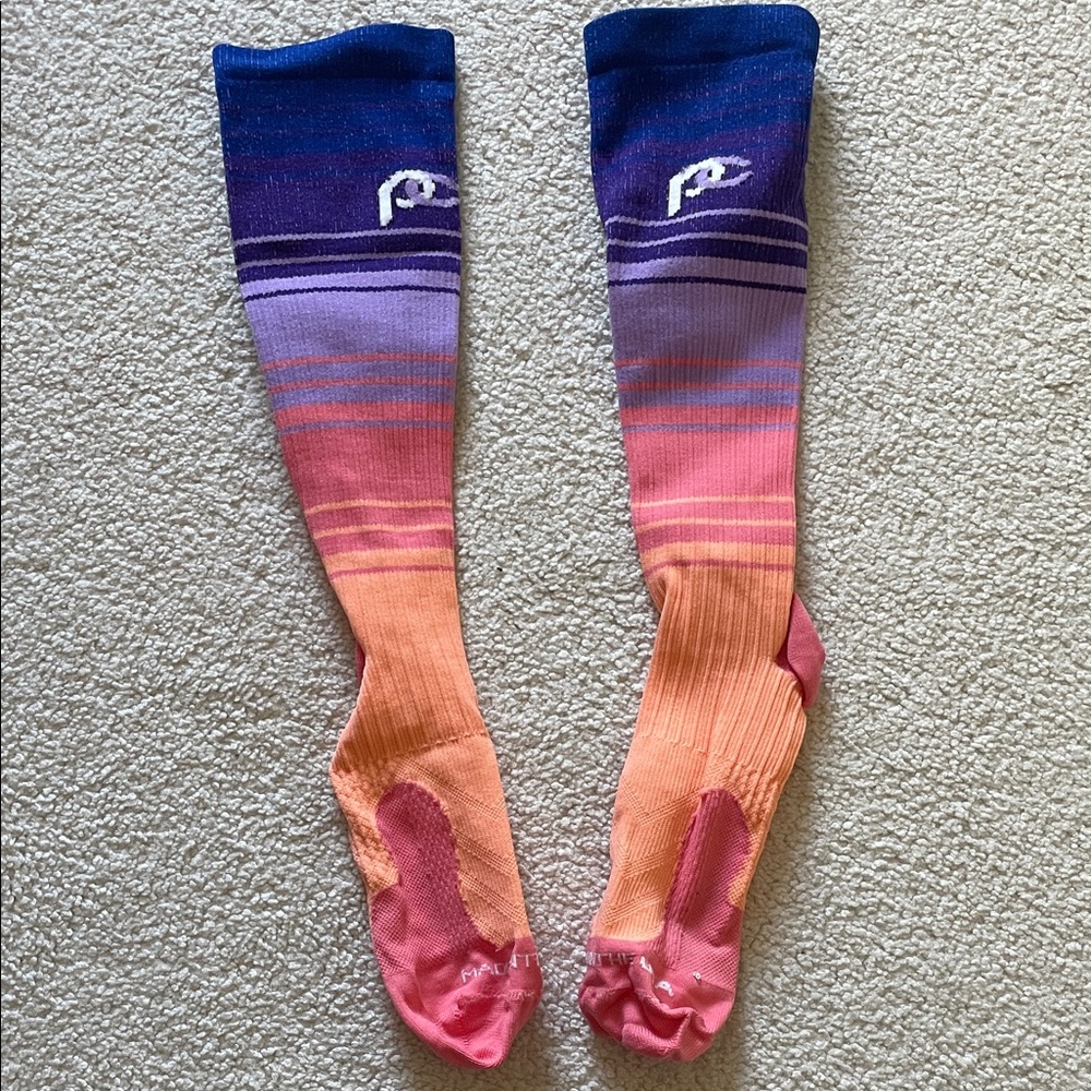 ProCompression Athletic Socks - Blue, Purple, Pink, Size Small/Medium
